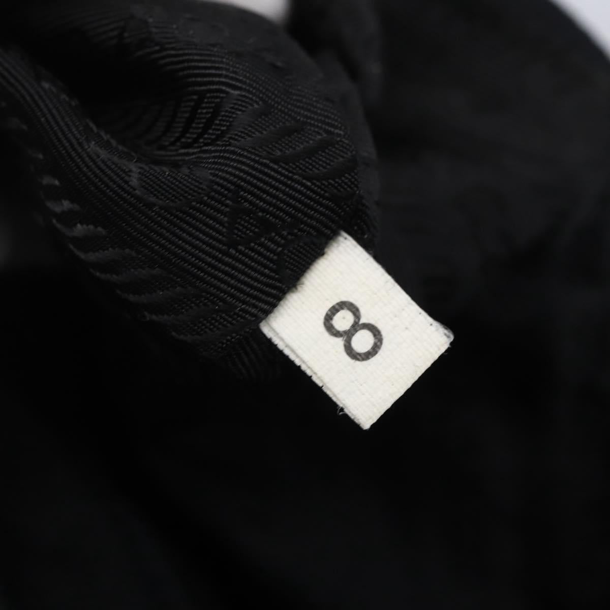 PRADA Hand Bag Nylon Black Silver Auth 152947