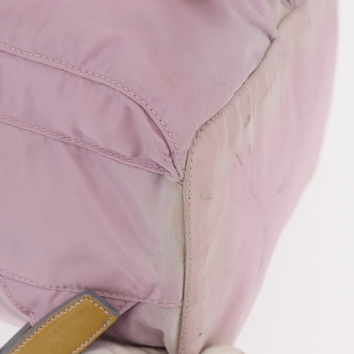 PRADA Backpack Nylon Pink Silver Auth 152952