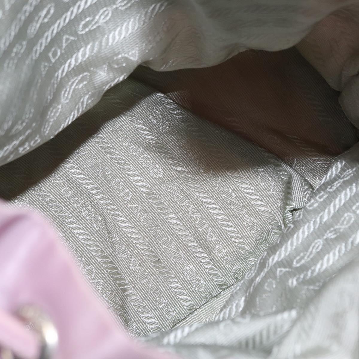 PRADA Backpack Nylon Pink Silver Auth 152952