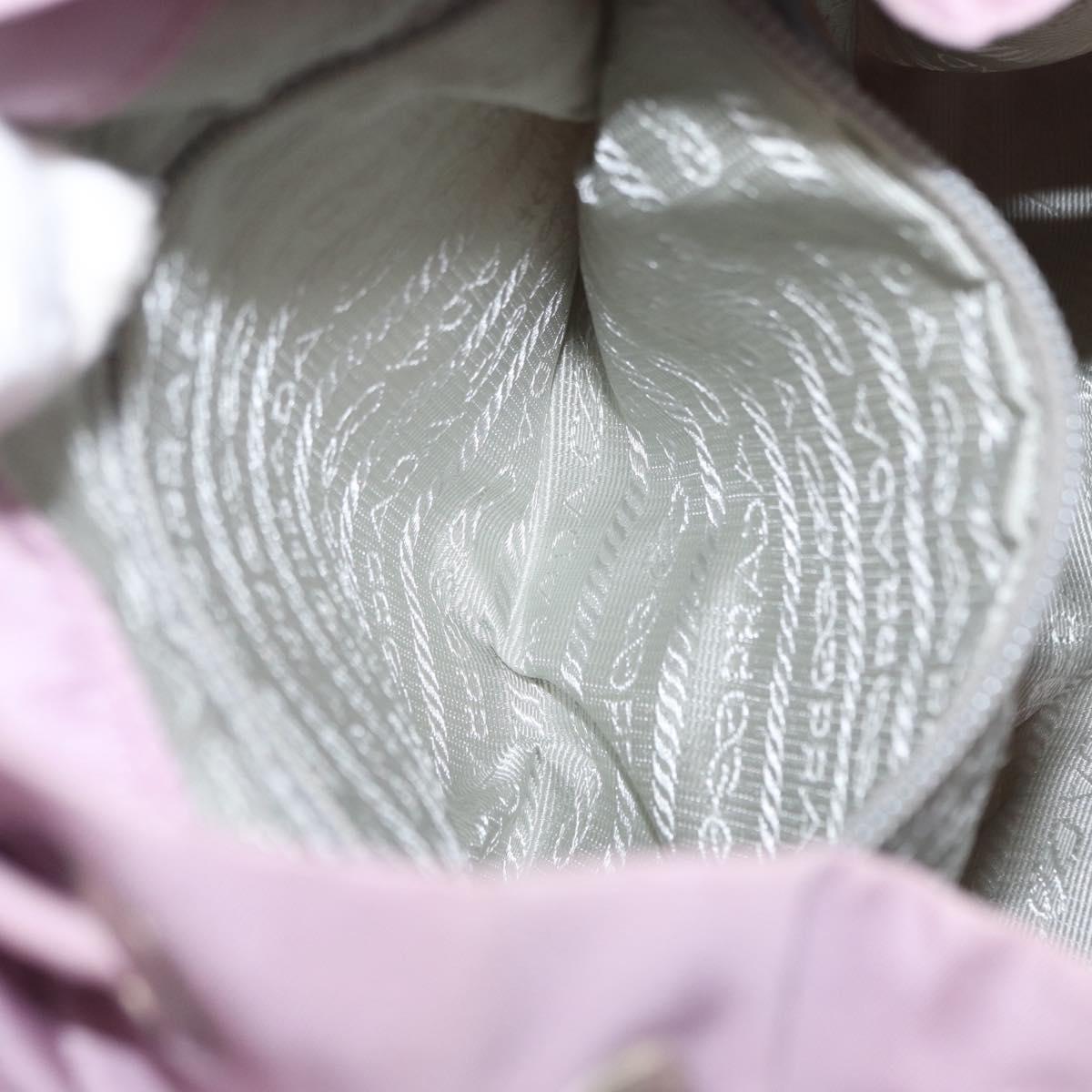 PRADA Backpack Nylon Pink Silver Auth 152952