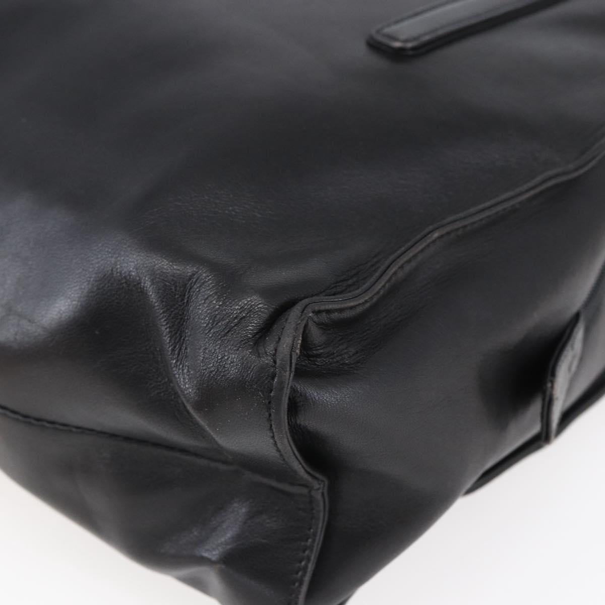 PRADA Shoulder Bag Leather Black Auth 152954