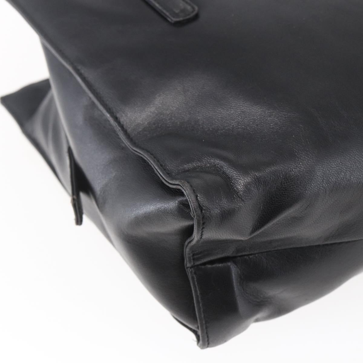 PRADA Shoulder Bag Leather Black Auth 152954