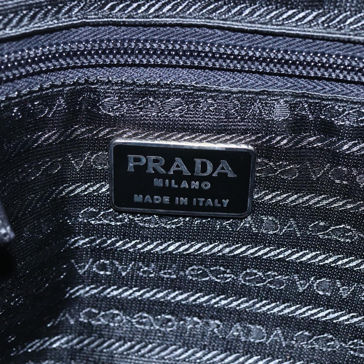 PRADA Shoulder Bag Leather Black Auth 152954