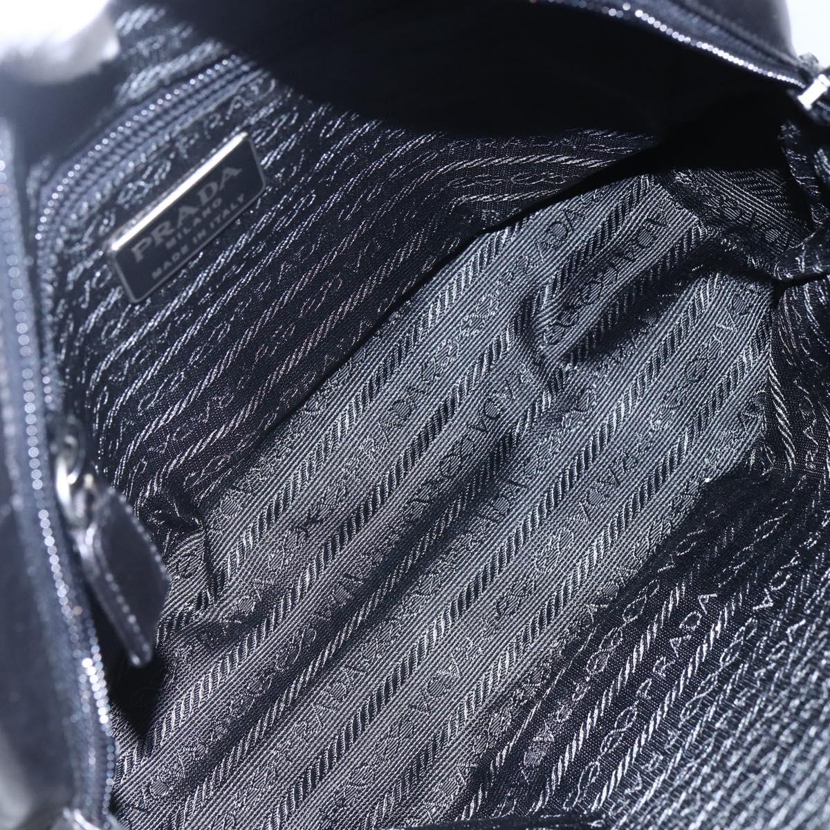 PRADA Shoulder Bag Leather Black Auth 152954