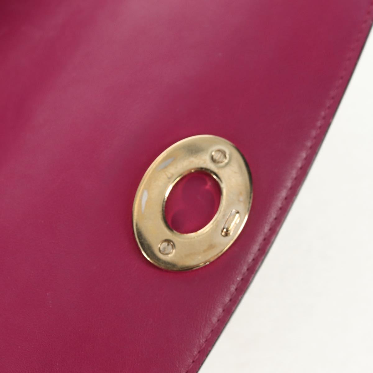 Christian Dior Lady Dior Be Dior Small Bag Leather 2way Black Gold Auth 152955AV