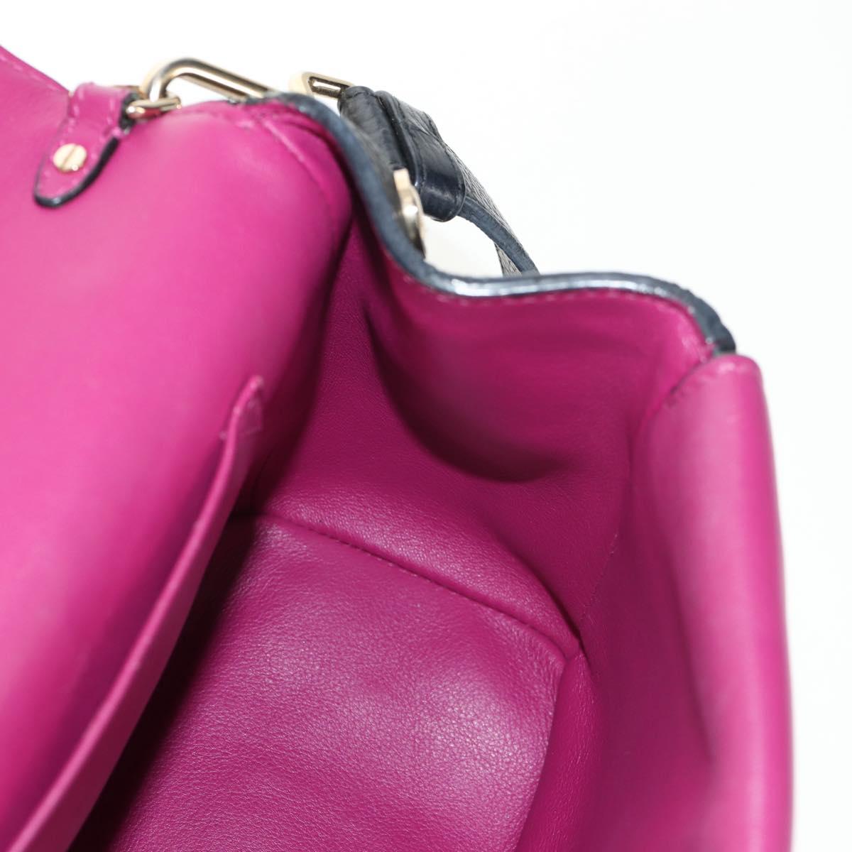 Christian Dior Lady Dior Be Dior Small Bag Leather 2way Black Gold Auth 152955AV