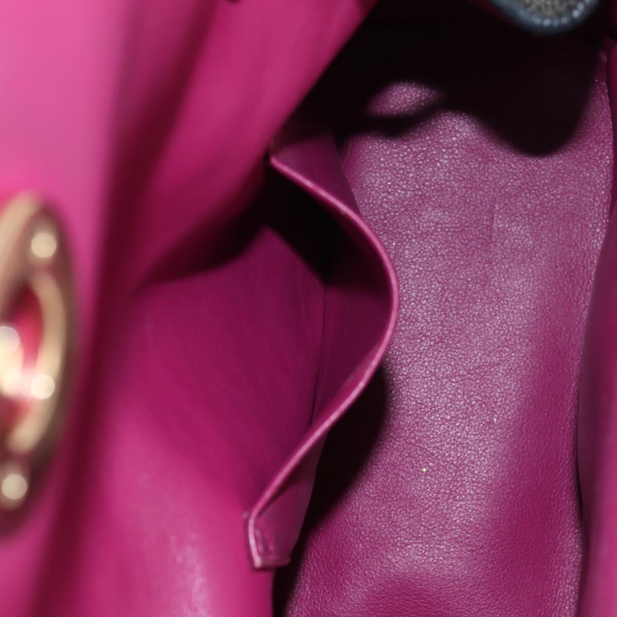 Christian Dior Lady Dior Be Dior Small Bag Leather 2way Black Gold Auth 152955AV