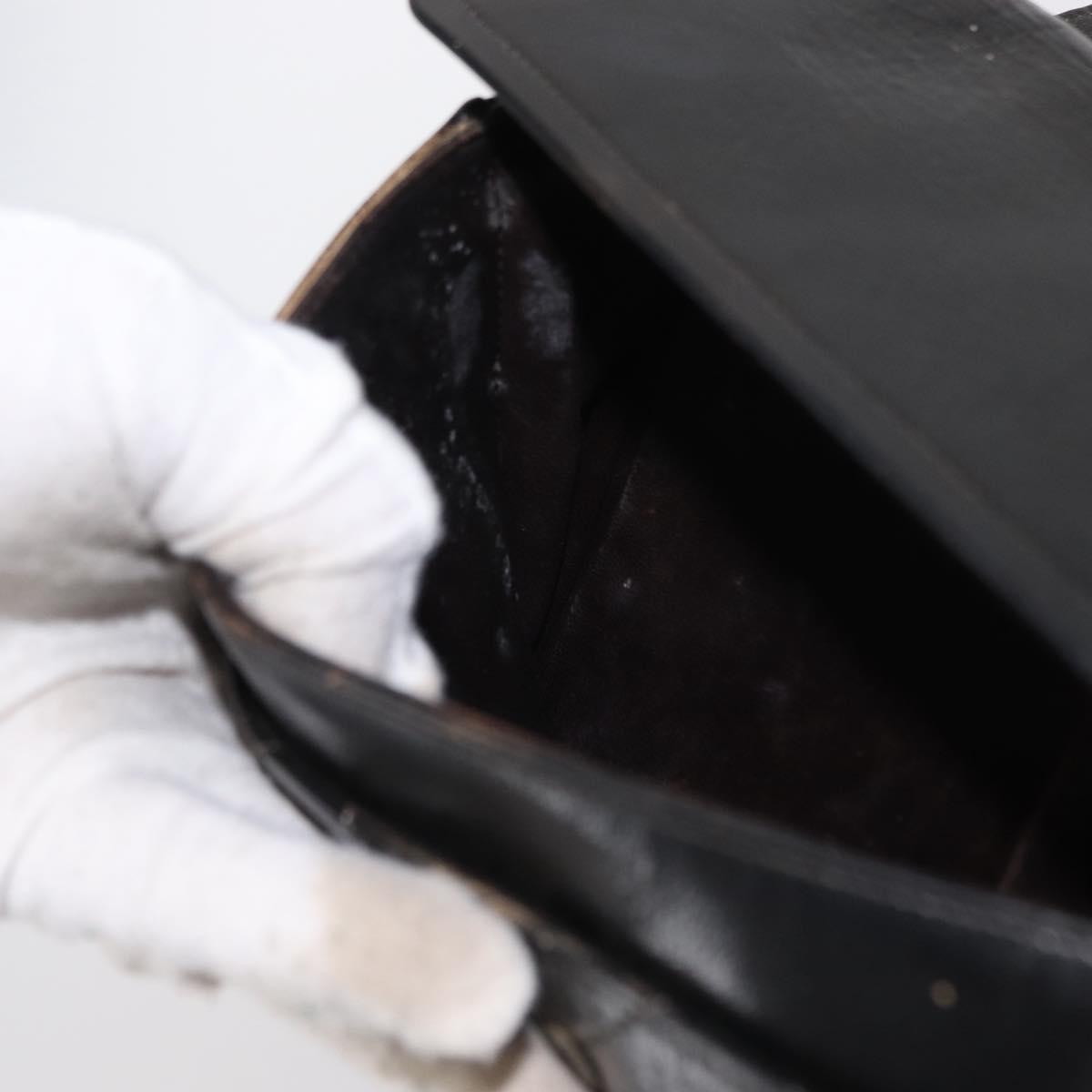 CHANEL Matelasse Chain Shoulder Bag Lamb Skin Vintage Black Gold CC Auth 152958