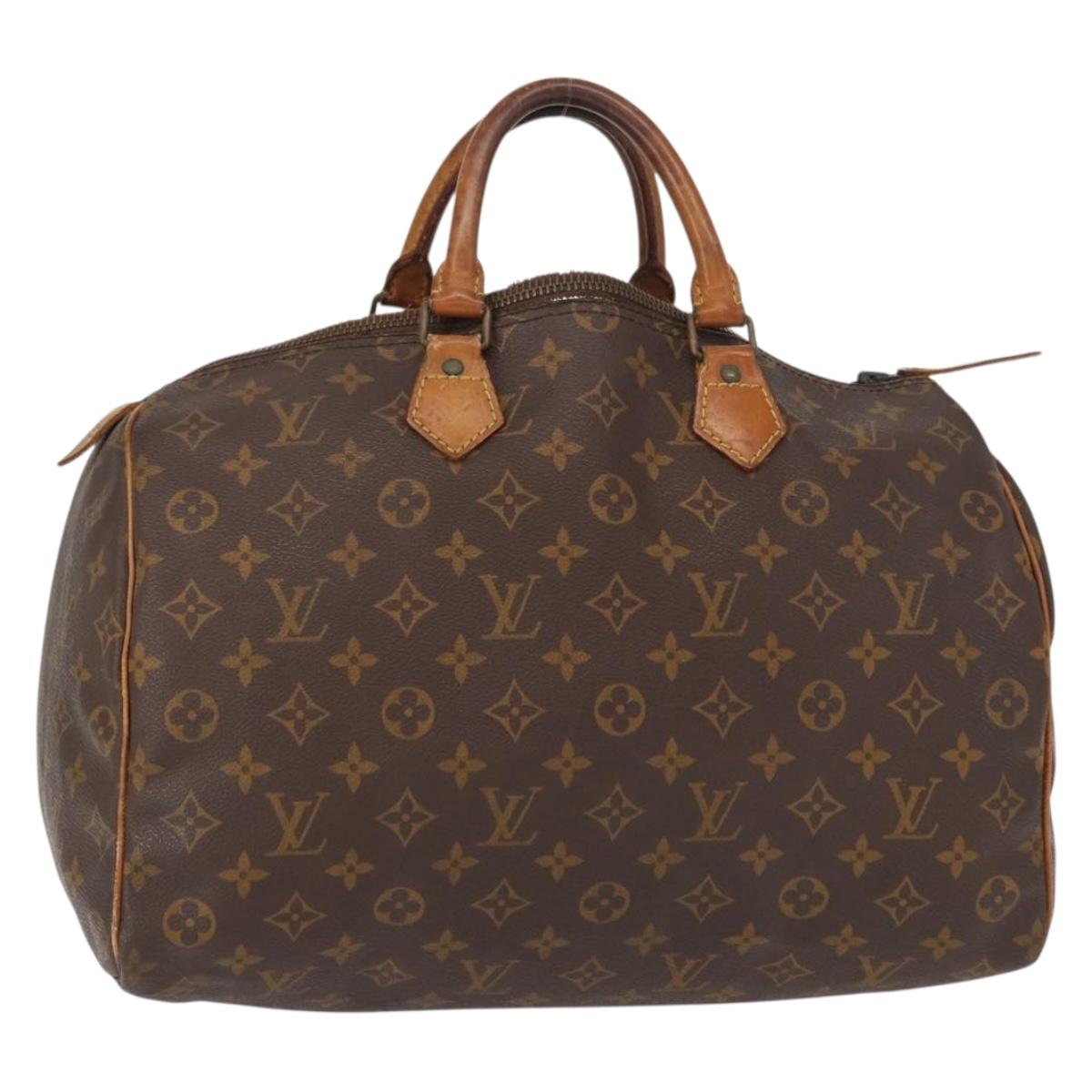 LOUIS VUITTON Monogram Speedy 35 Hand Bag M41524 LV Auth 152963
