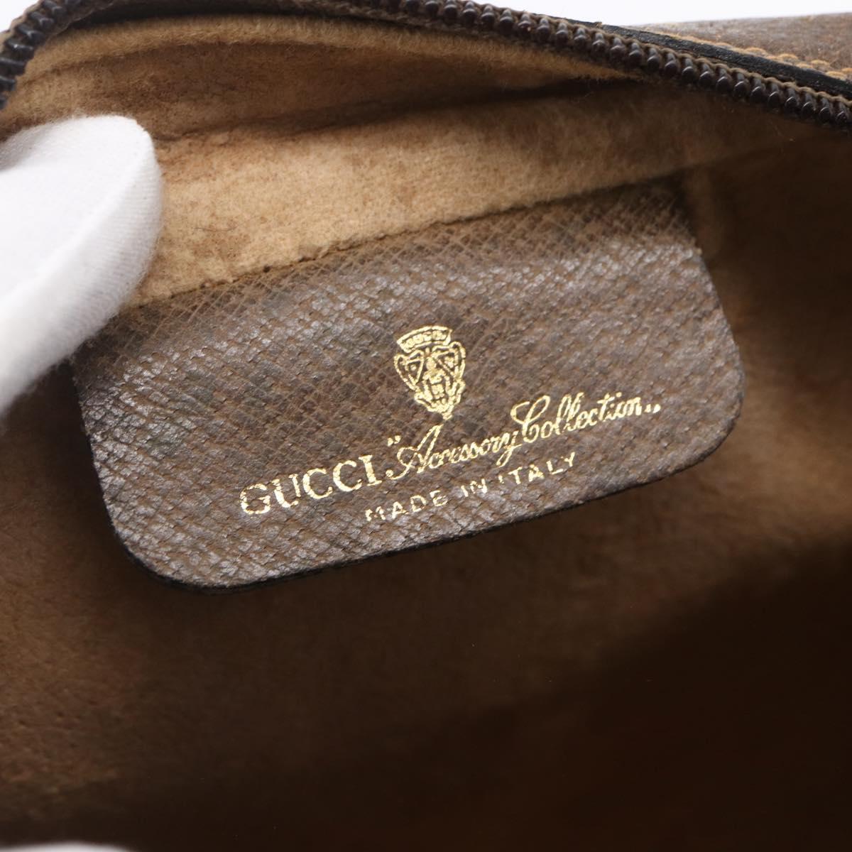 GUCCI GG Supreme Web Sherry Line Bag PVC Beige Gold 904 02 004 Auth 152967