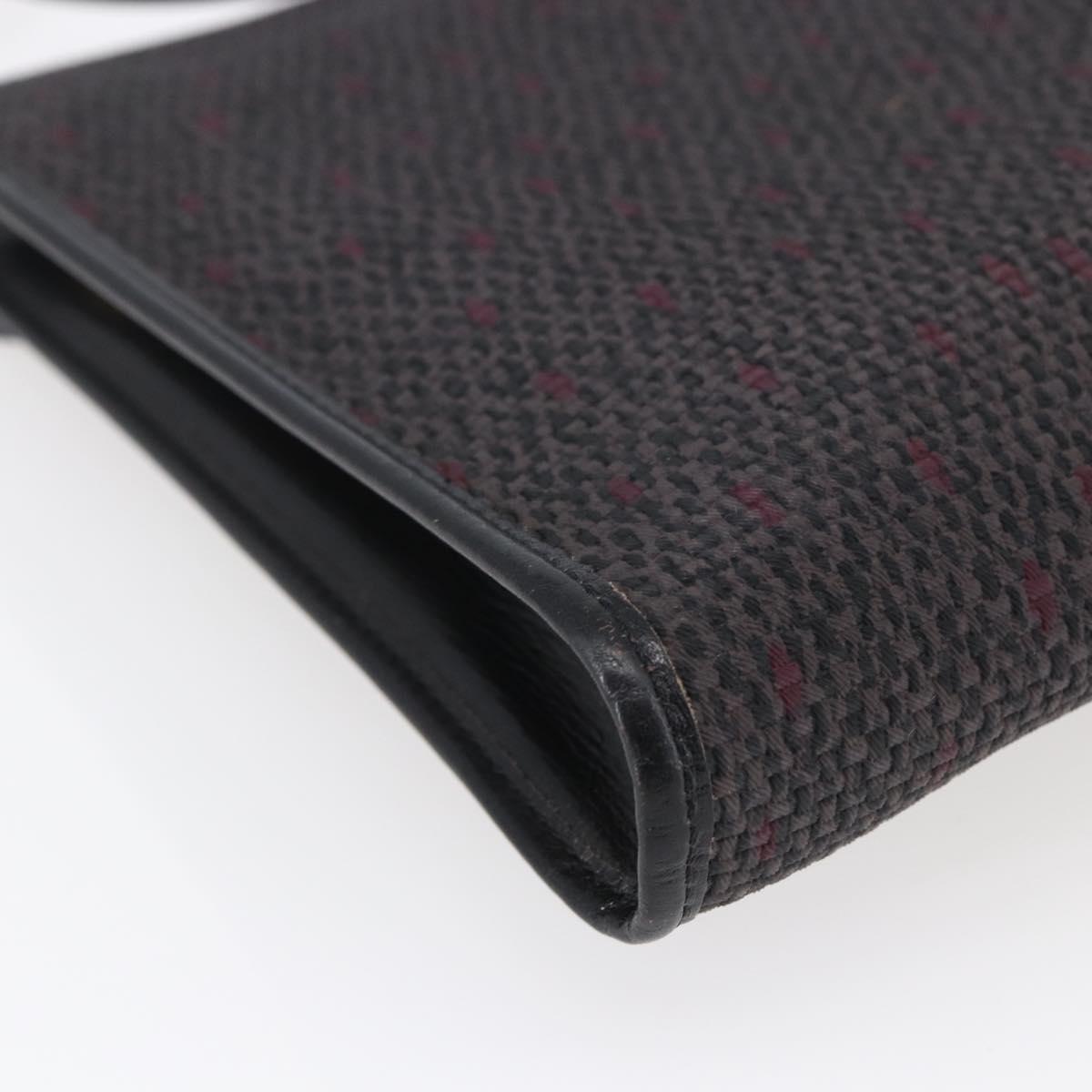 SAINT LAURENT Shoulder Bag PVC Leather Black Gold Auth 152971