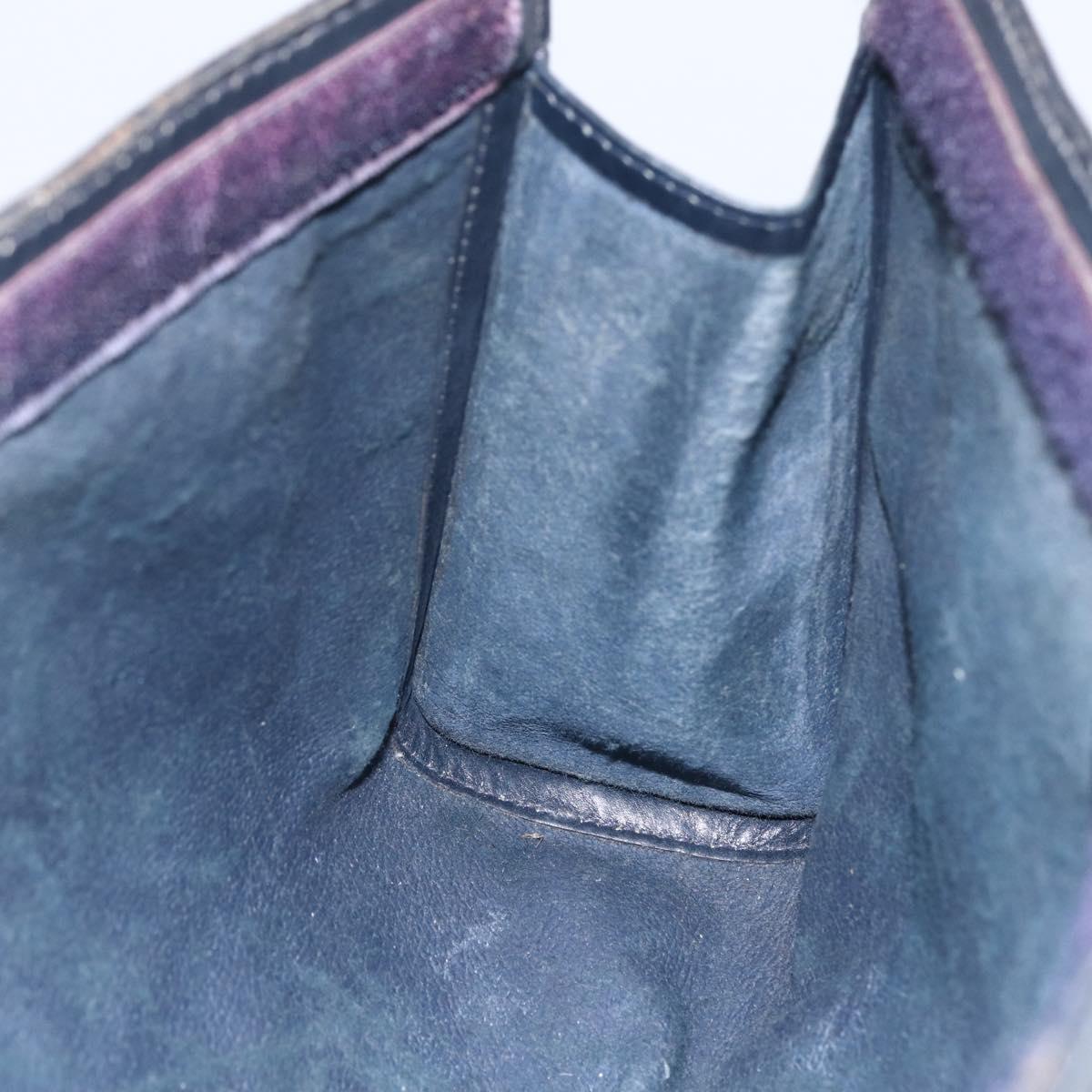 GUCCI GG Supreme Sherry Line Clutch Bag PVC Navy 37 014 2125 Auth 152977