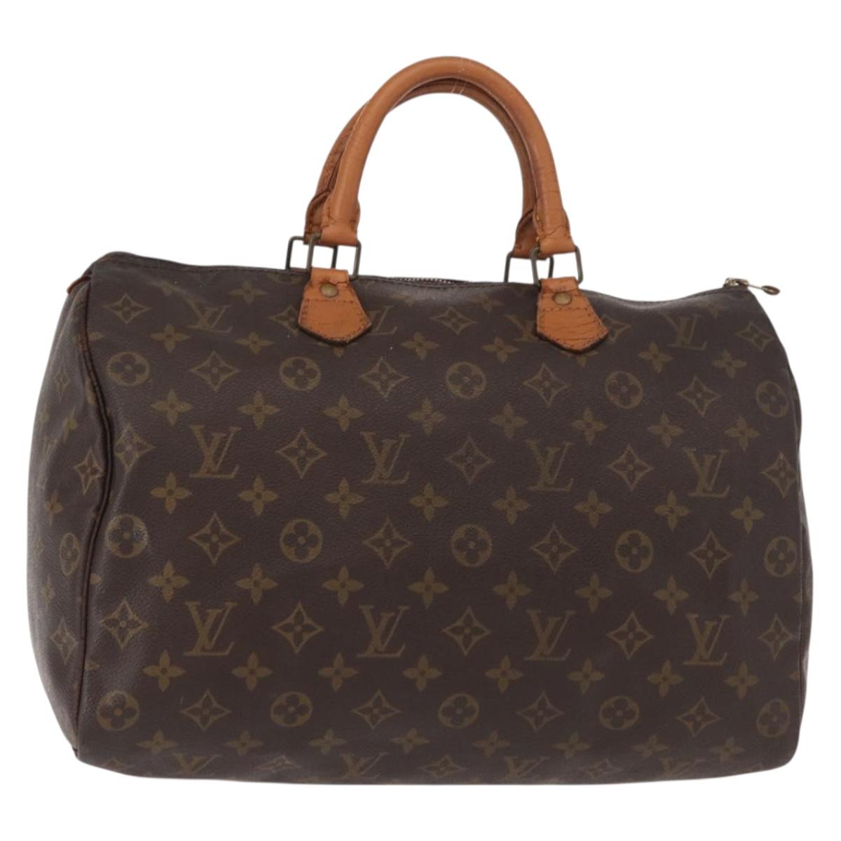 LOUIS VUITTON Monogram Speedy 35 Hand Bag M41524 LV Auth 152983