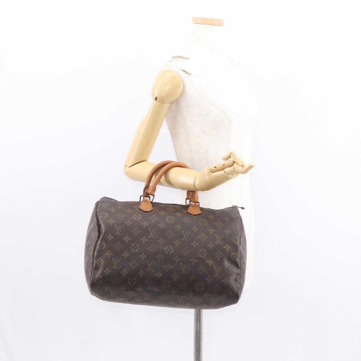LOUIS VUITTON Monogram Speedy 35 Hand Bag M41524 LV Auth 152983