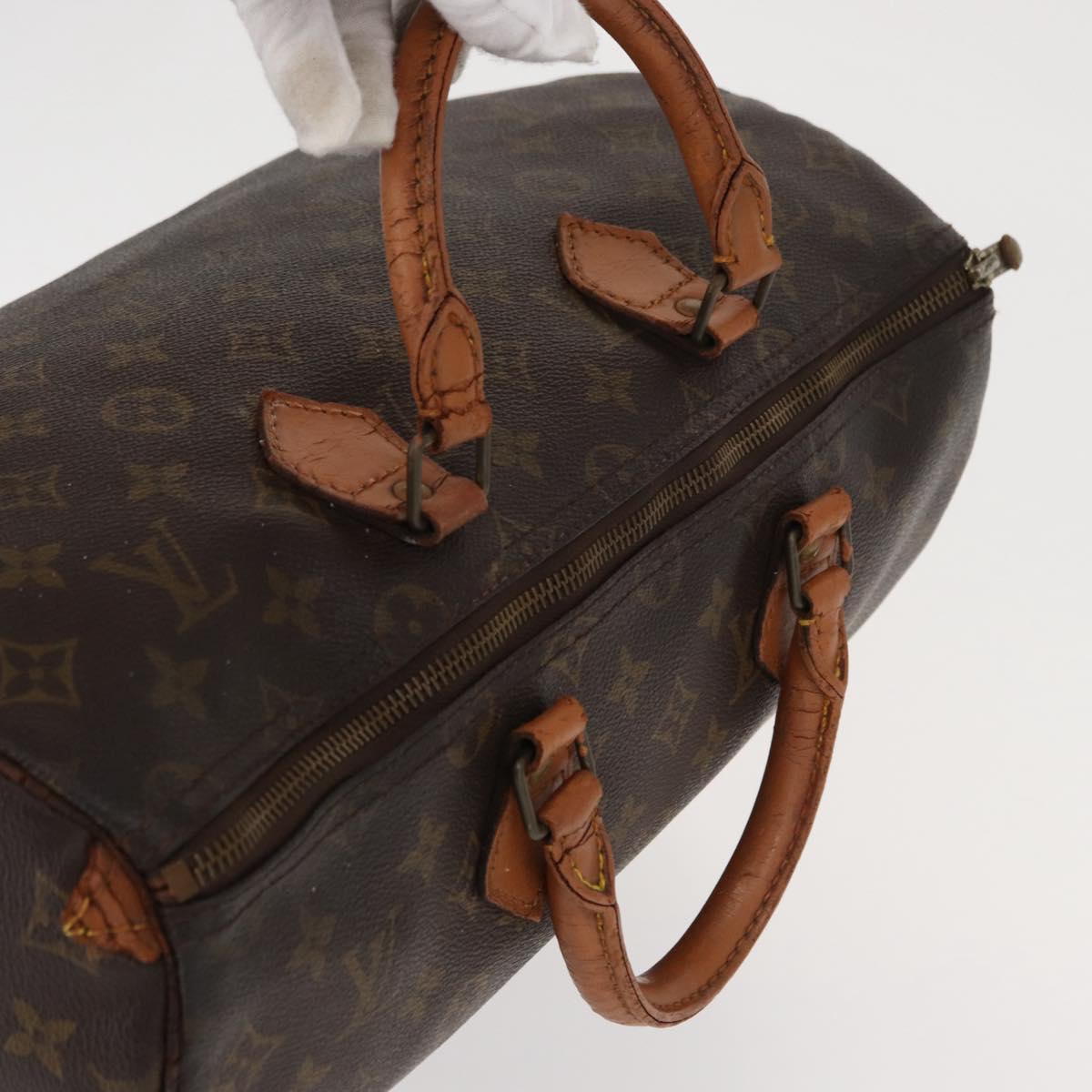 LOUIS VUITTON Monogram Speedy 35 Hand Bag M41524 LV Auth 152983