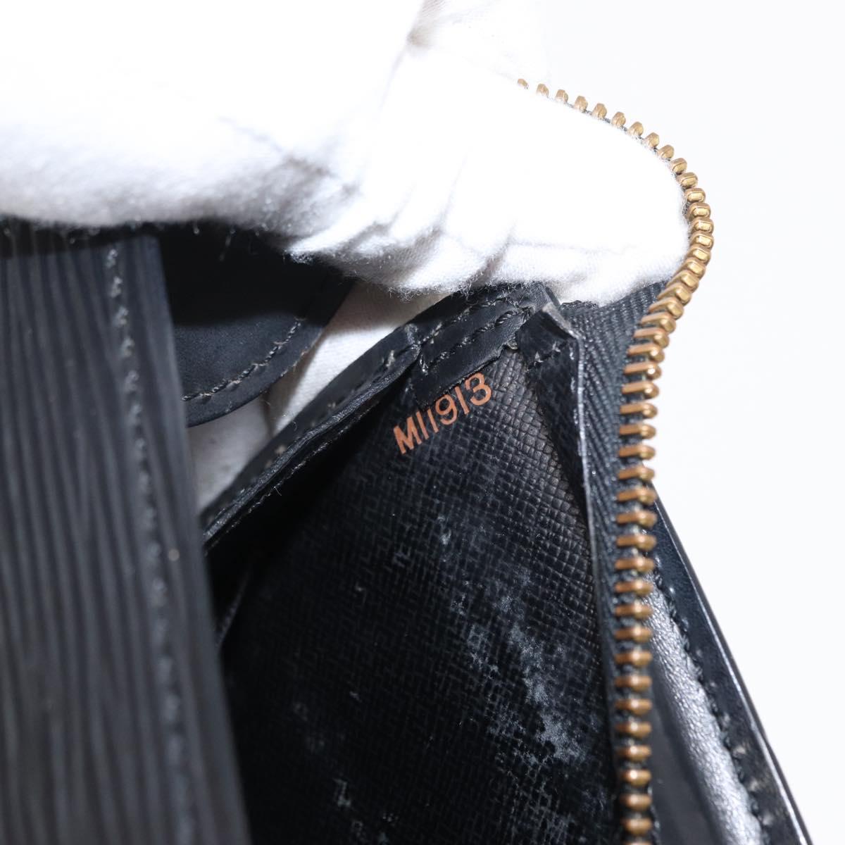 LOUIS VUITTON Epi Sac tri-angle Hand Bag Black M52092 LV Auth 152985