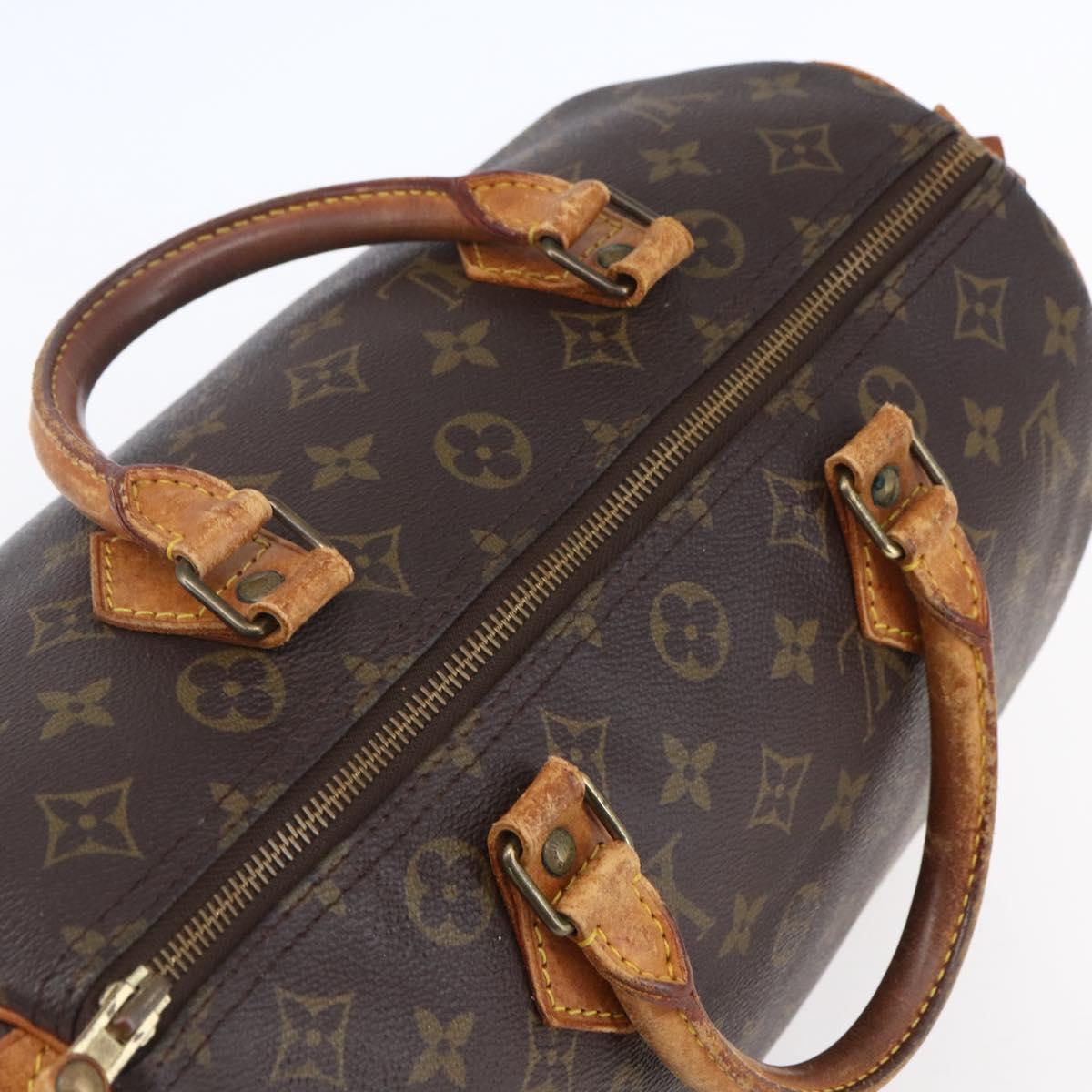 LOUIS VUITTON Monogram Speedy 30 Hand Bag M41526 LV Auth 152989