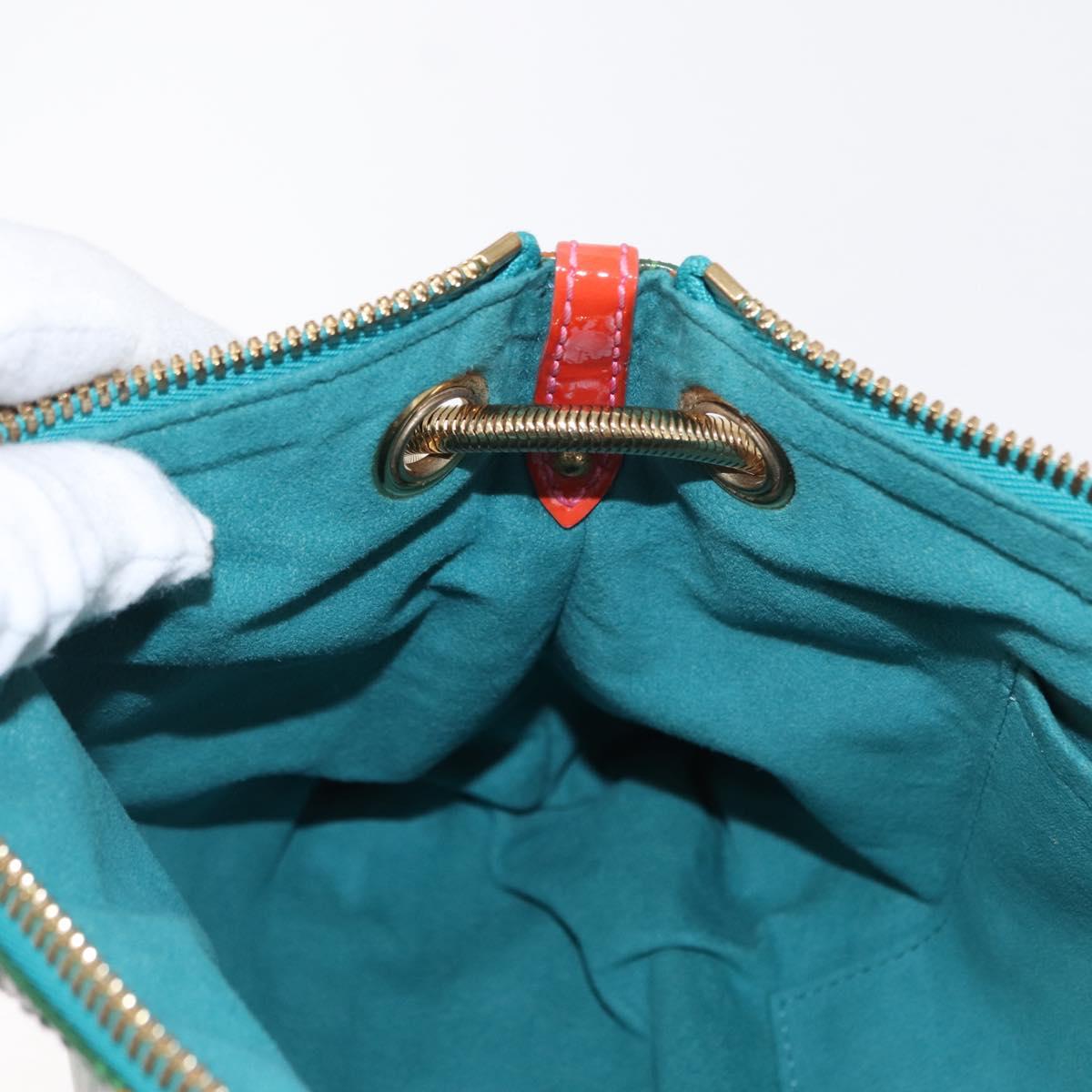 LOUIS VUITTON Monogram Bonbon Richard Prince Pochette Green M95748 Auth 152996V