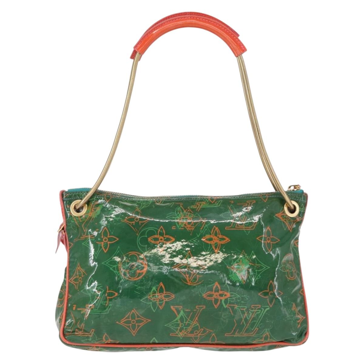 LOUIS VUITTON Monogram Bonbon Richard Prince Pochette Green M95748 Auth 152996V