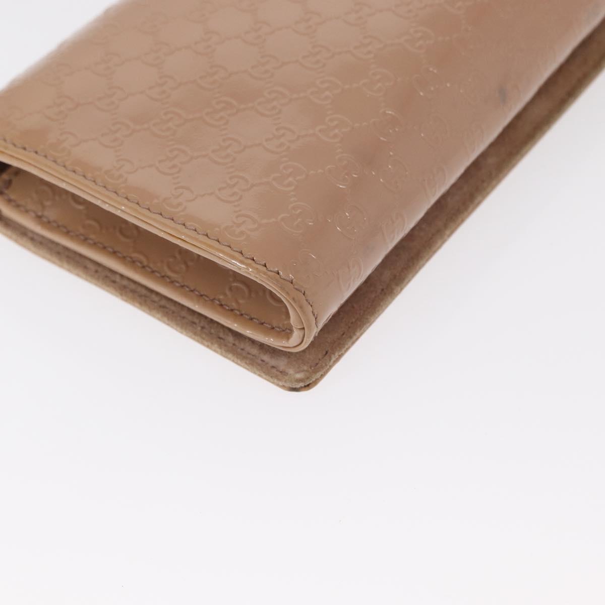 GUCCI Micro GG Supreme Clutch Bag PVC Beige 237073 Auth 152997