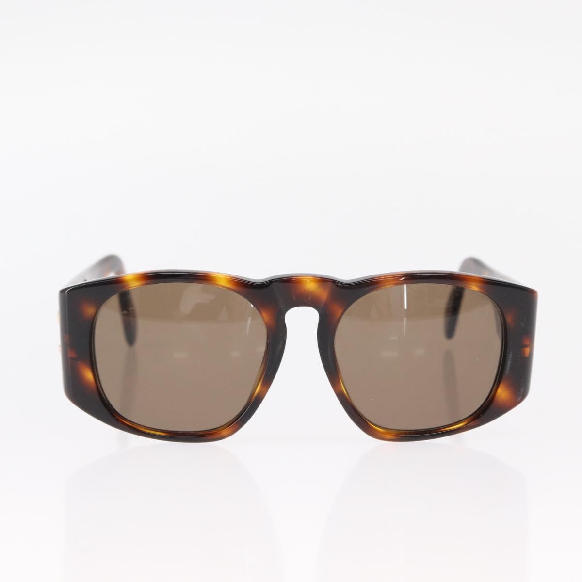 CHANEL Sunglasses Plastic Brown CC Auth 153000