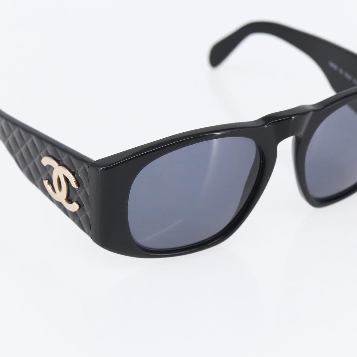 CHANEL Sunglasses plastic Black CC Auth 153001