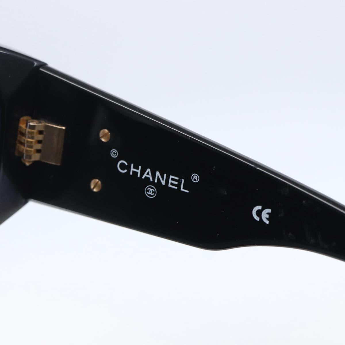 CHANEL Sunglasses plastic Black CC Auth 153001