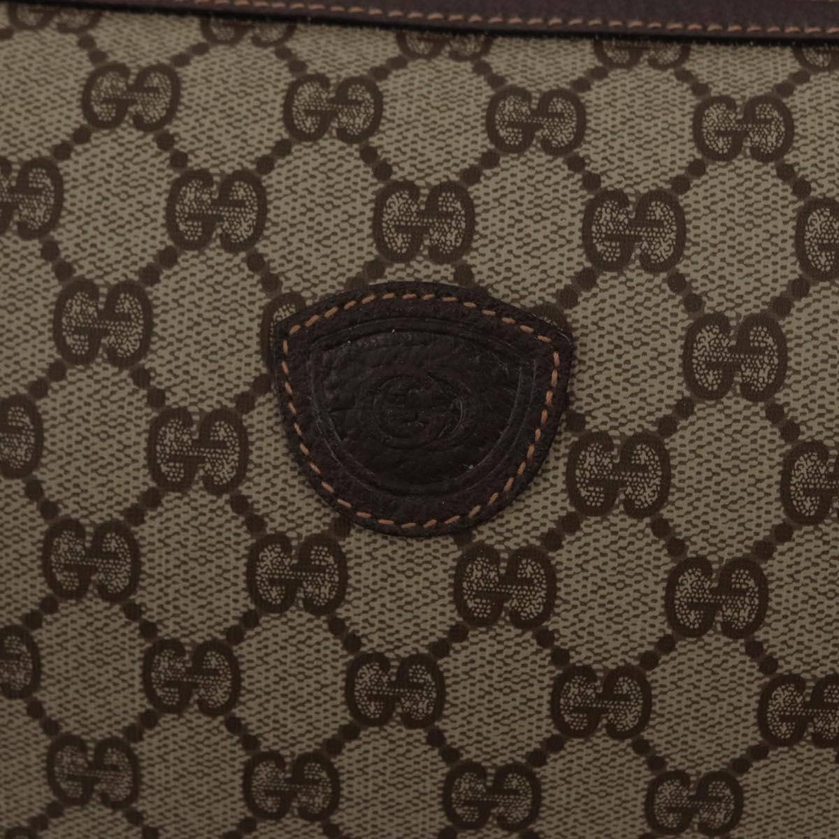 GUCCI GG Supreme Shoulder Bag PVC Beige Gold 001 115 6595 Auth 153003