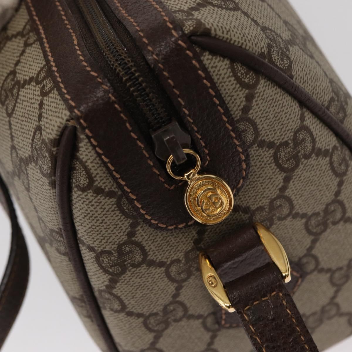 GUCCI GG Supreme Shoulder Bag PVC Beige Gold 001 115 6595 Auth 153003