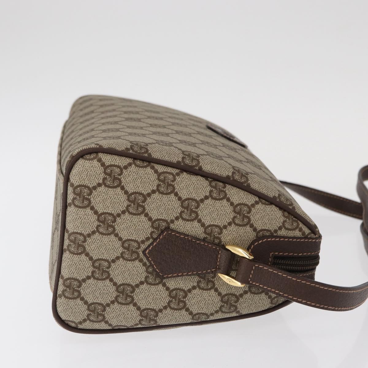 GUCCI GG Supreme Shoulder Bag PVC Beige Gold 001 115 6595 Auth 153003