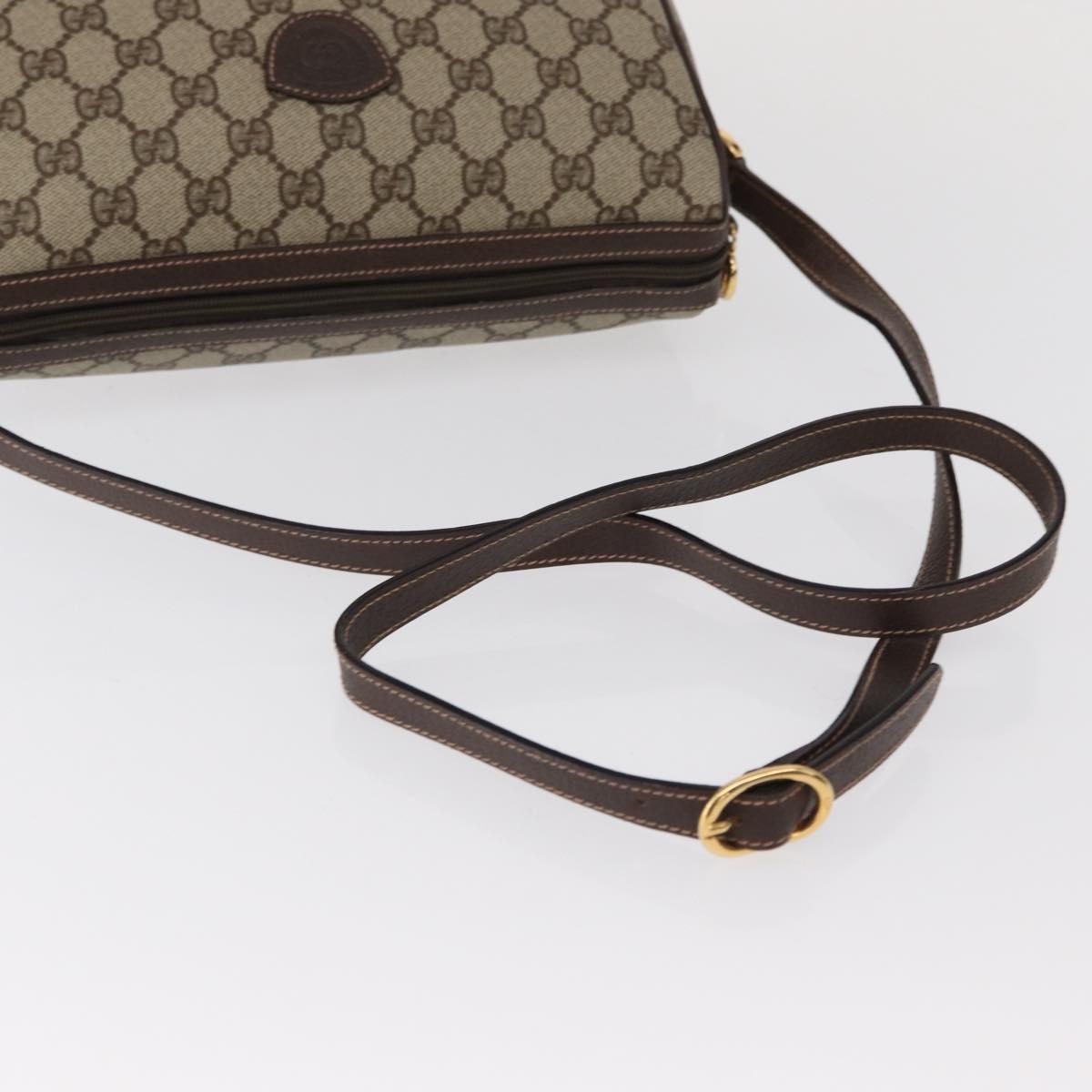 GUCCI GG Supreme Shoulder Bag PVC Beige Gold 001 115 6595 Auth 153003