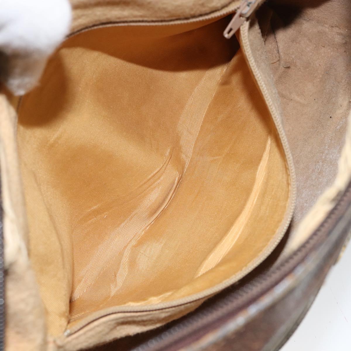 GUCCI GG Supreme Web Sherry Line Shoulder Bag PVC Beige Gold 010 378 Auth 153004