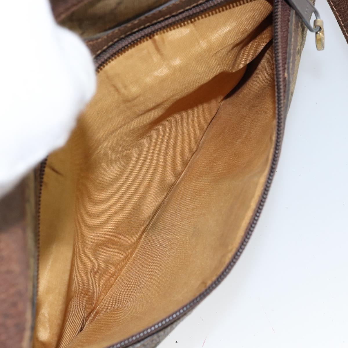 GUCCI GG Supreme Web Sherry Line Shoulder Bag PVC Beige Gold 010 378 Auth 153004