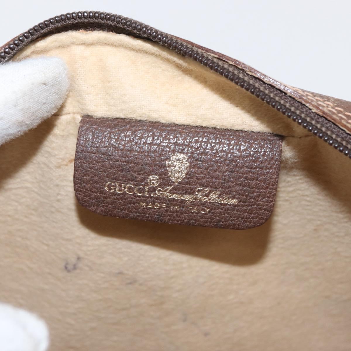 GUCCI GG Supreme Web Sherry Line Shoulder Bag PVC Beige 56 02 087 Auth 153005