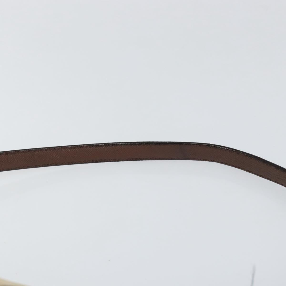 BURBERRY Nova Check Shoulder Bag Canvas Beige Silver Auth 153010