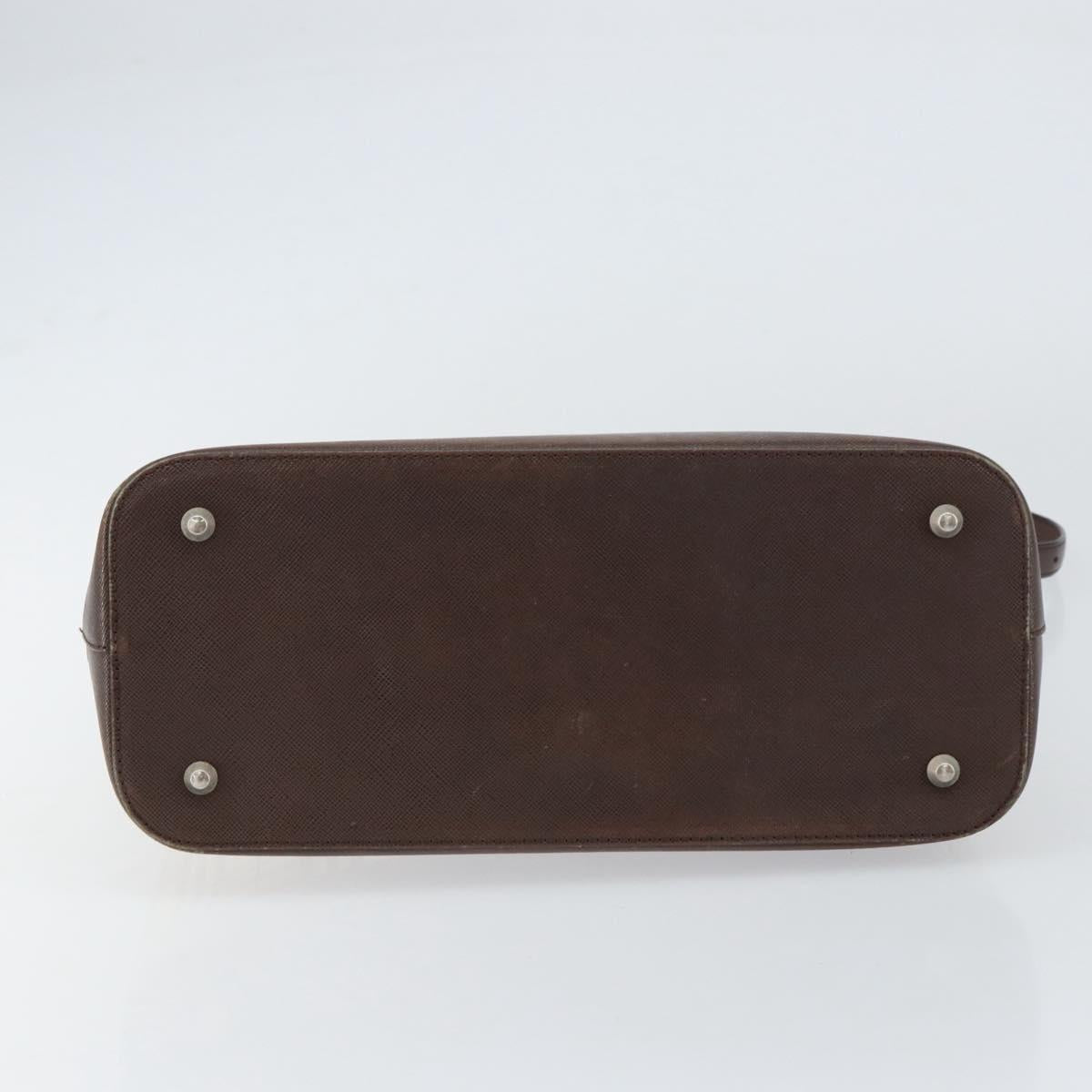 BURBERRY Nova Check Shoulder Bag Canvas Beige Silver Auth 153010