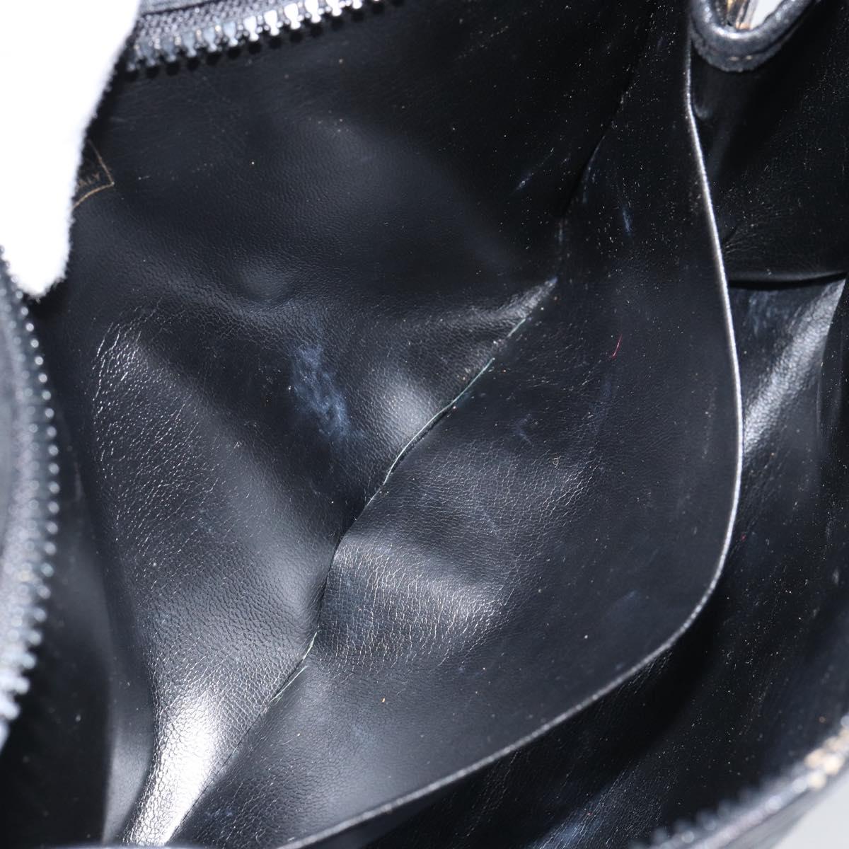 FENDI Zucchino Canvas Clutch Bag Black Auth 153013