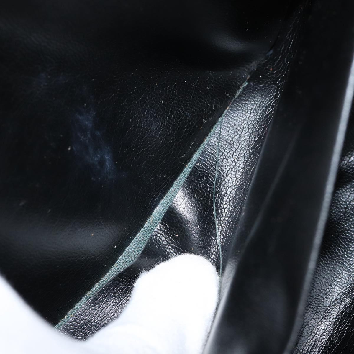 FENDI Zucchino Canvas Clutch Bag Black Auth 153013