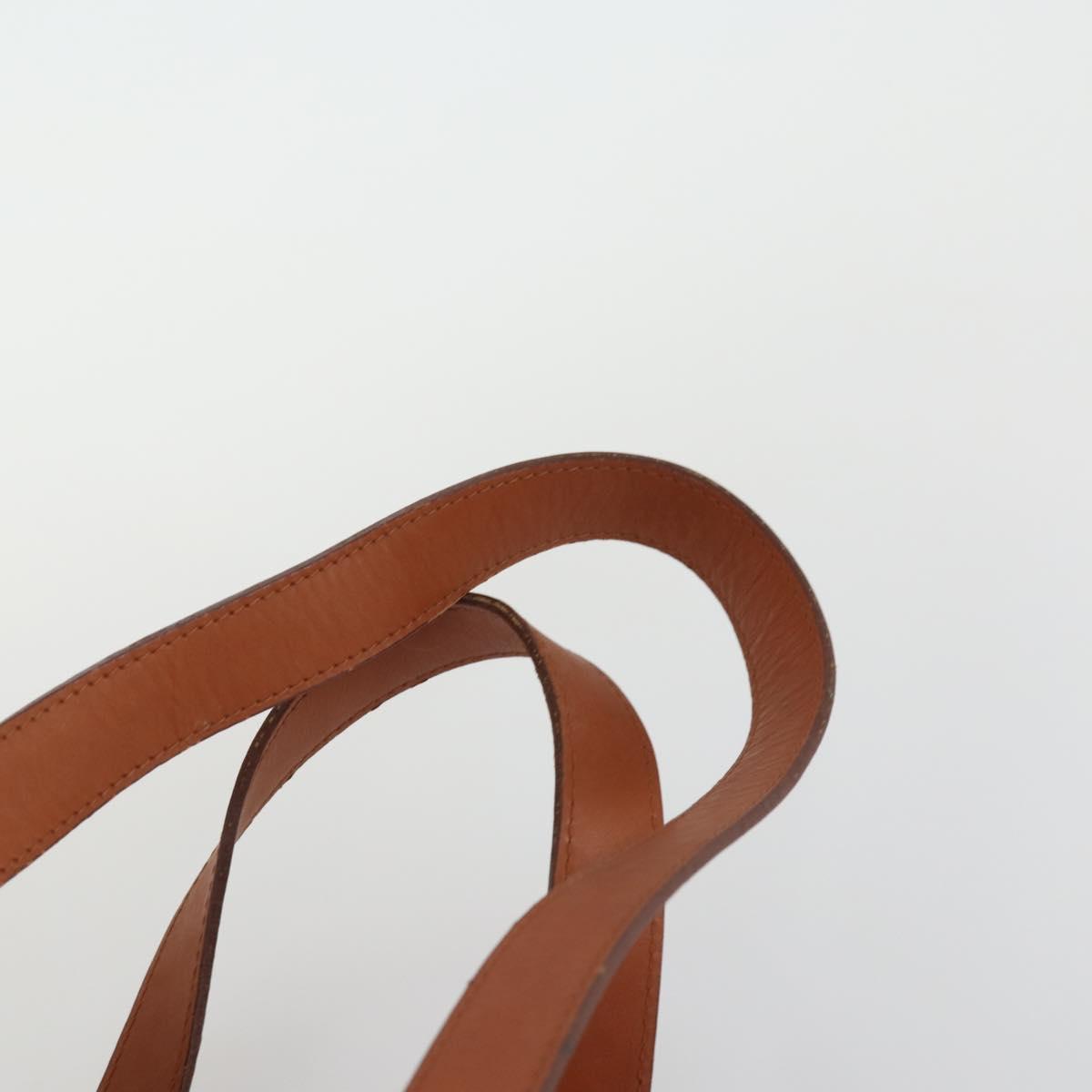 MCM Logogram Vicetos Boston Bag PVC Leather Brown Gold Auth 153018