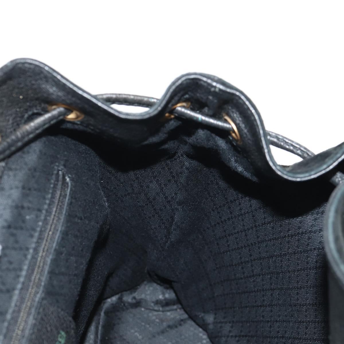 GUCCI Bamboo Backpack Suede Black Gold 003 2058 0016 Auth 153019V