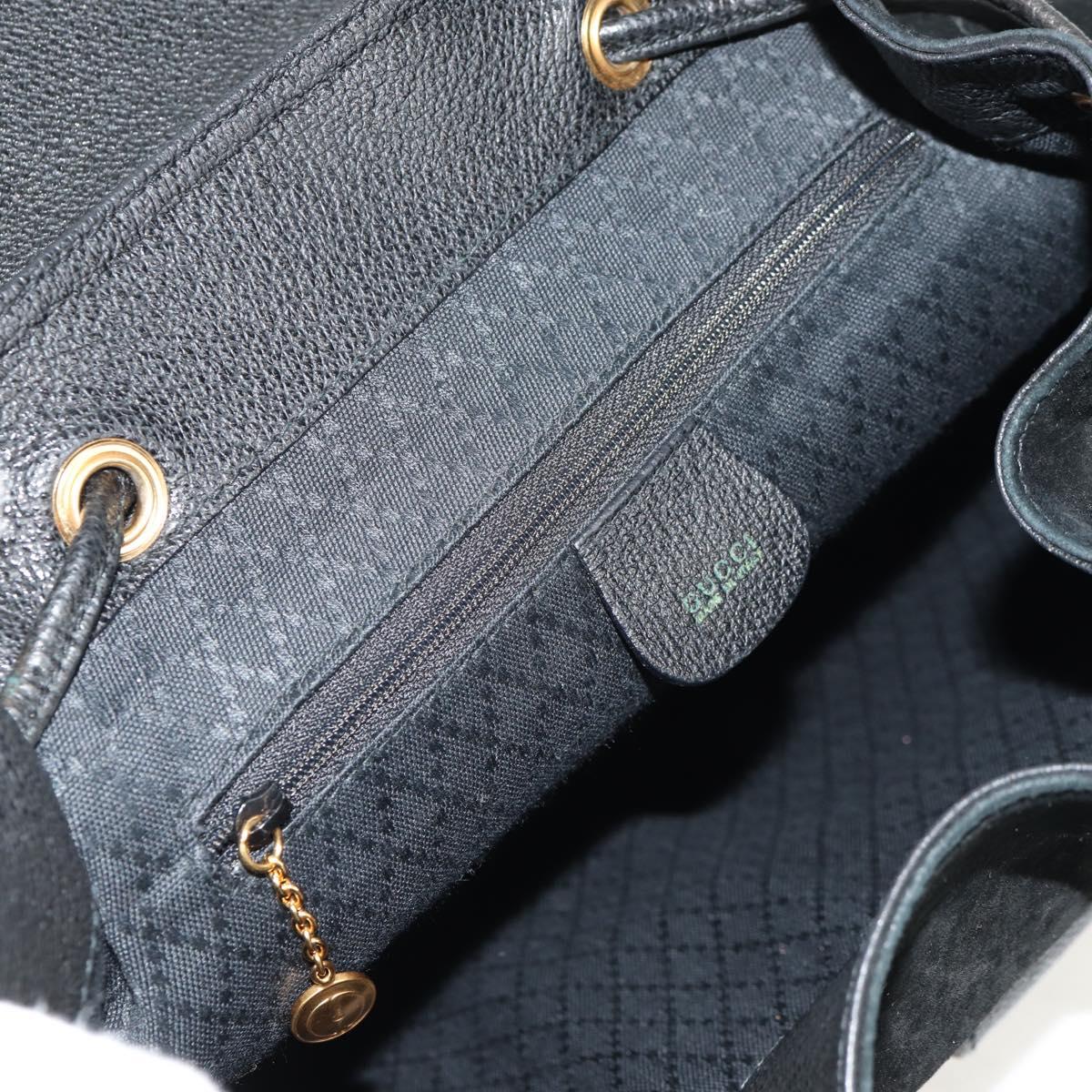 GUCCI Bamboo Backpack Suede Black Gold 003 2058 0016 Auth 153019V