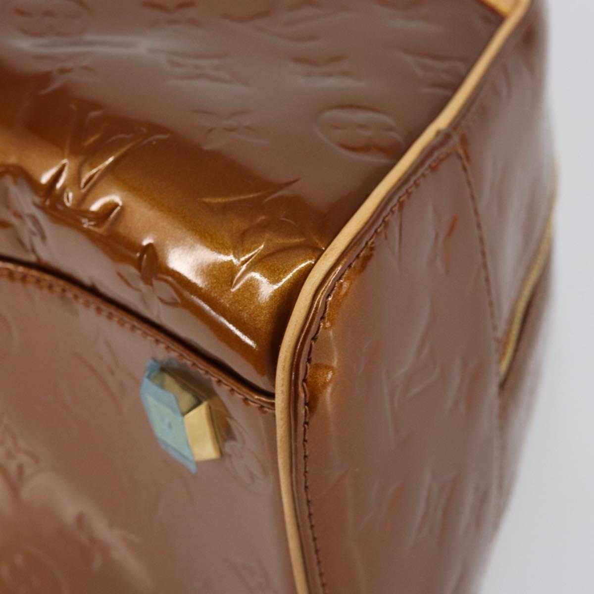 LOUIS VUITTON Monogram Vernis Tompkins Square Bag Bronze M91103 LV Auth 153020