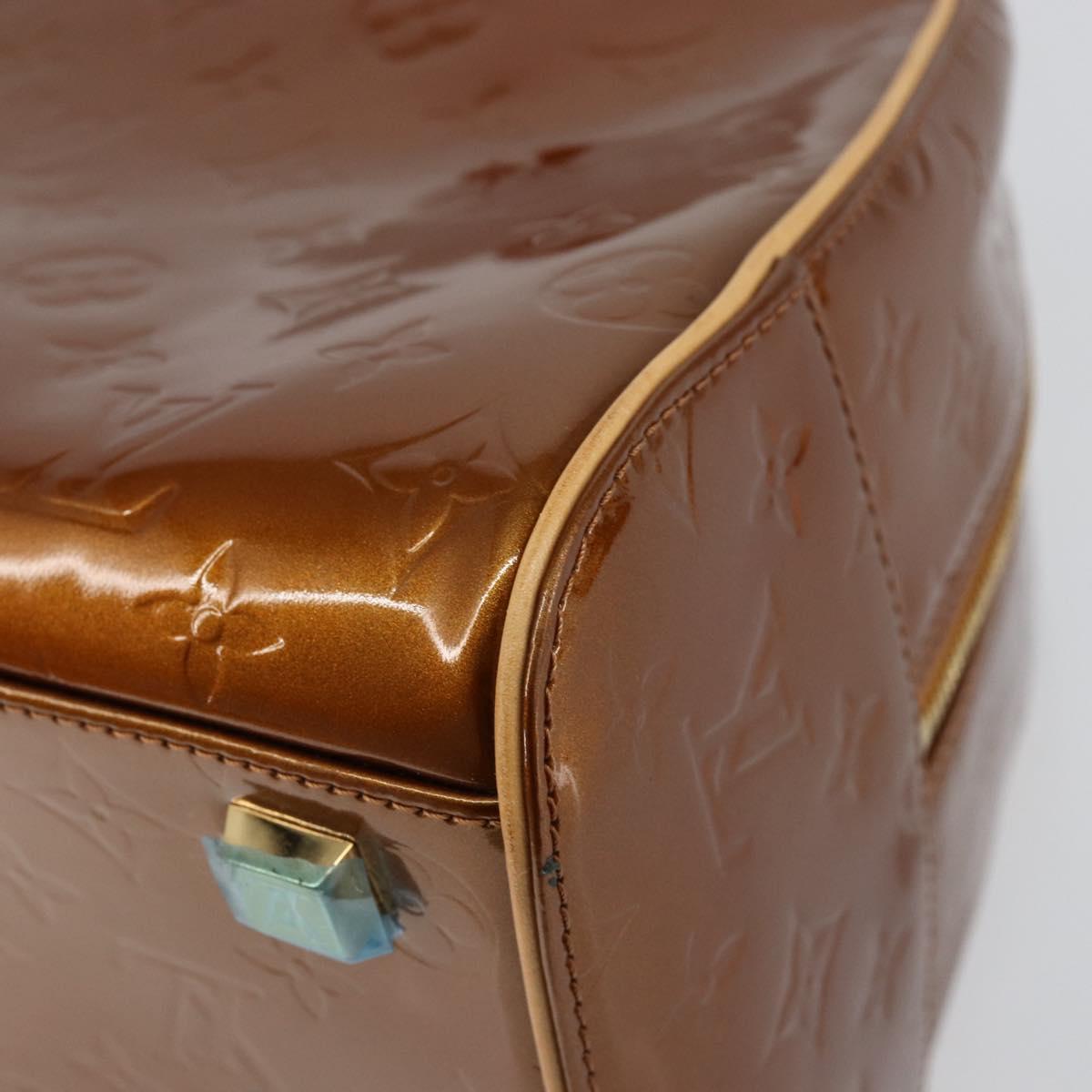 LOUIS VUITTON Monogram Vernis Tompkins Square Bag Bronze M91103 LV Auth 153020