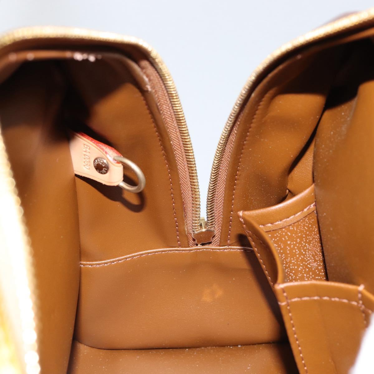 LOUIS VUITTON Monogram Vernis Tompkins Square Bag Bronze M91103 LV Auth 153020