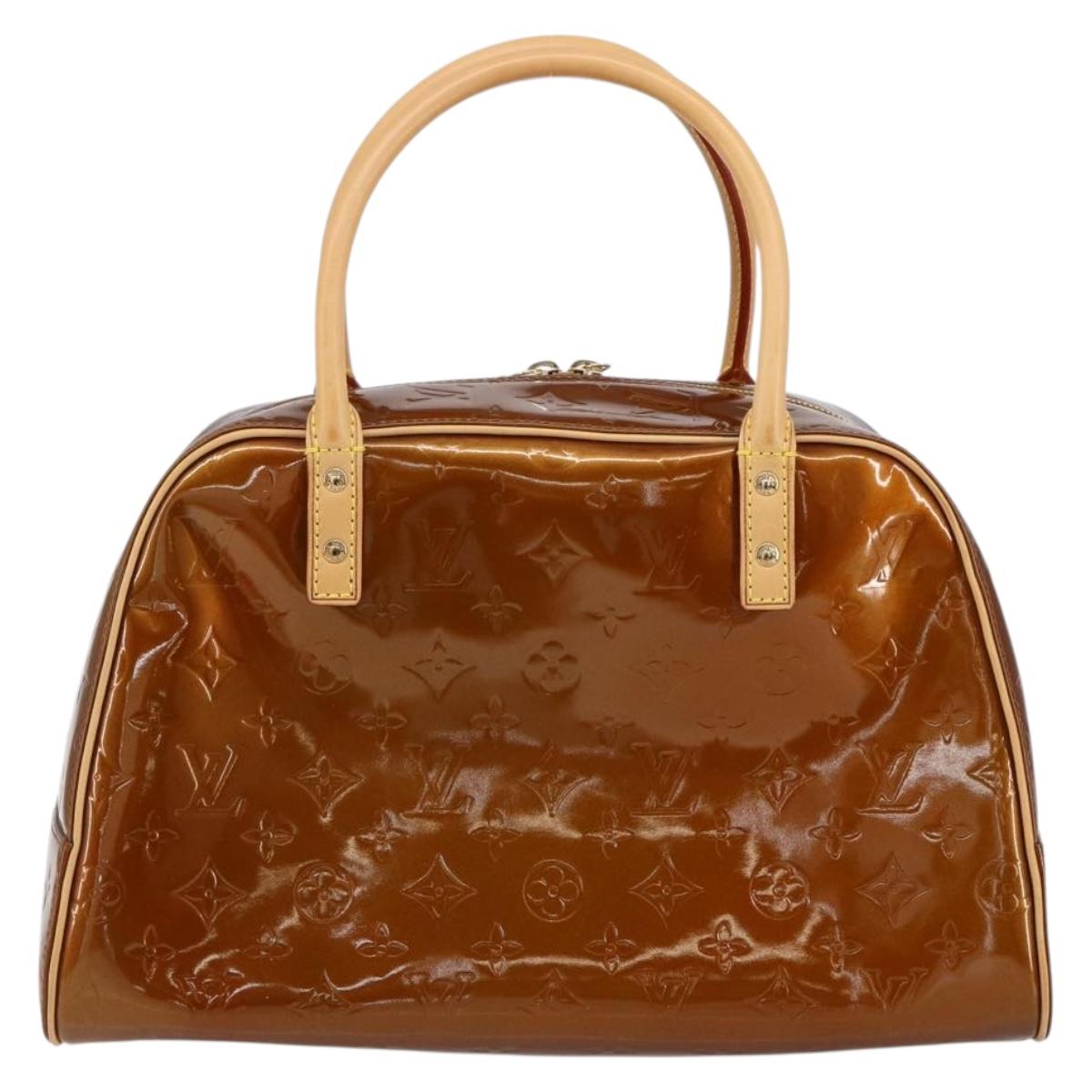 LOUIS VUITTON Monogram Vernis Tompkins Square Bag Bronze M91103 LV Auth 153020