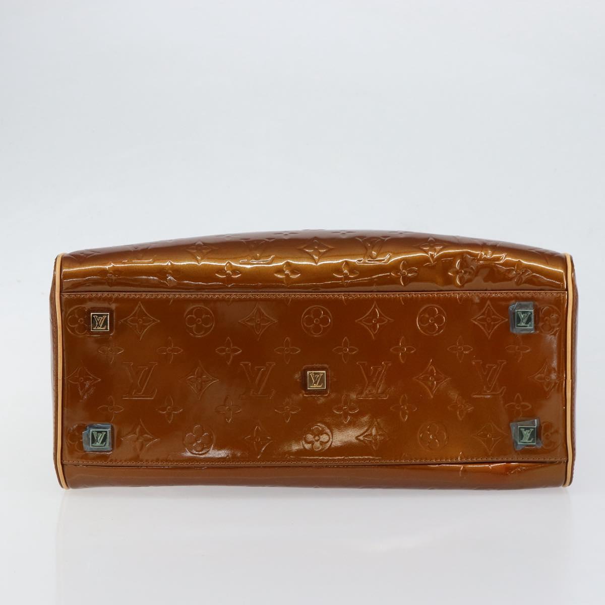 LOUIS VUITTON Monogram Vernis Tompkins Square Bag Bronze M91103 LV Auth 153020