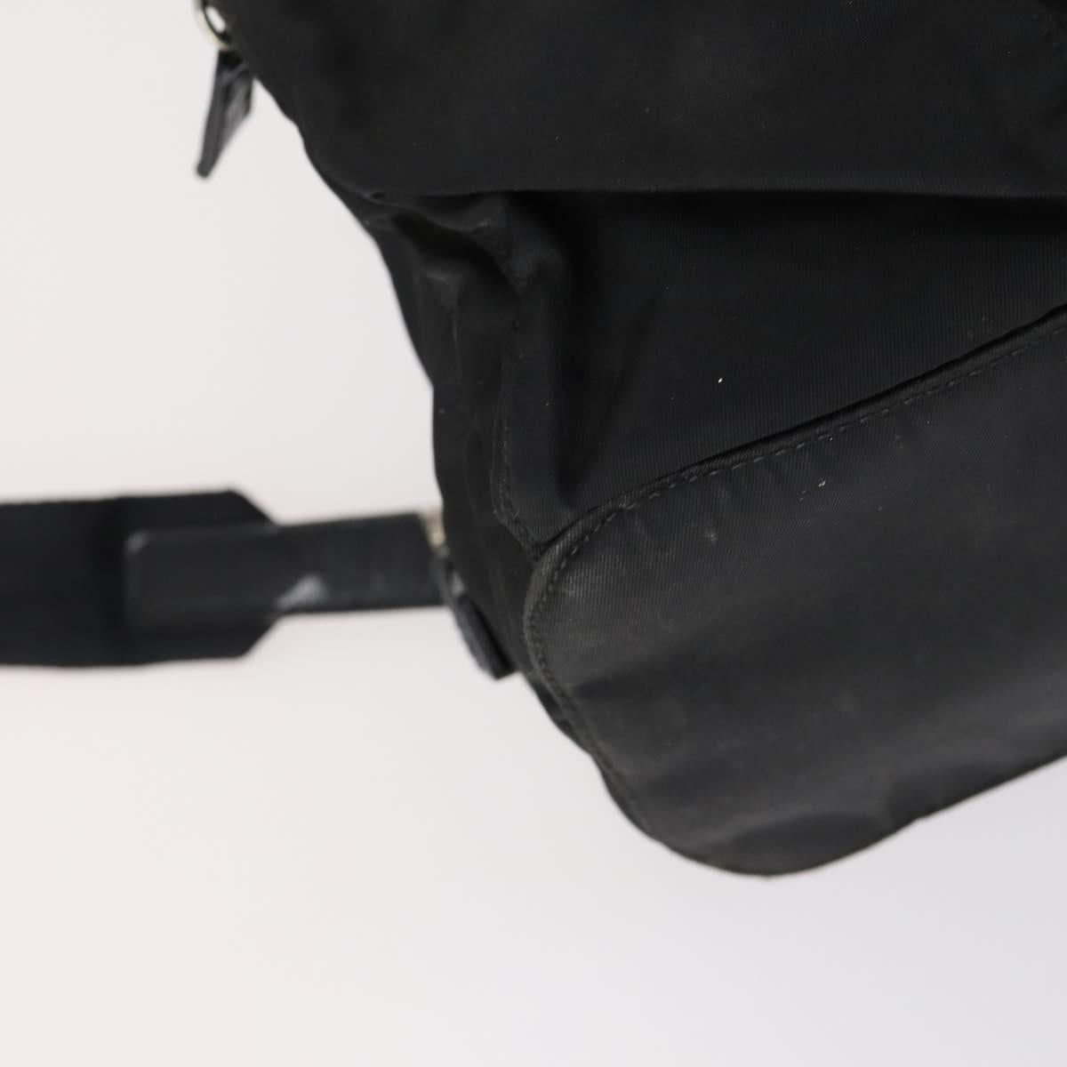 PRADA Backpack Nylon Black Silver Auth 153034