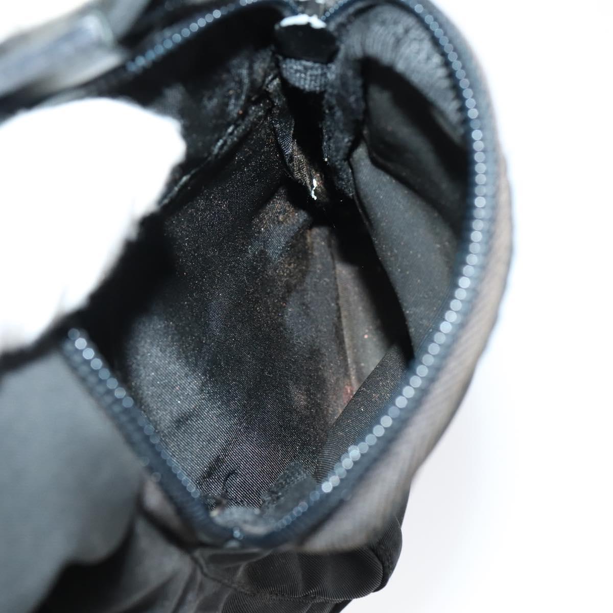 PRADA Backpack Nylon Black Silver Auth 153034