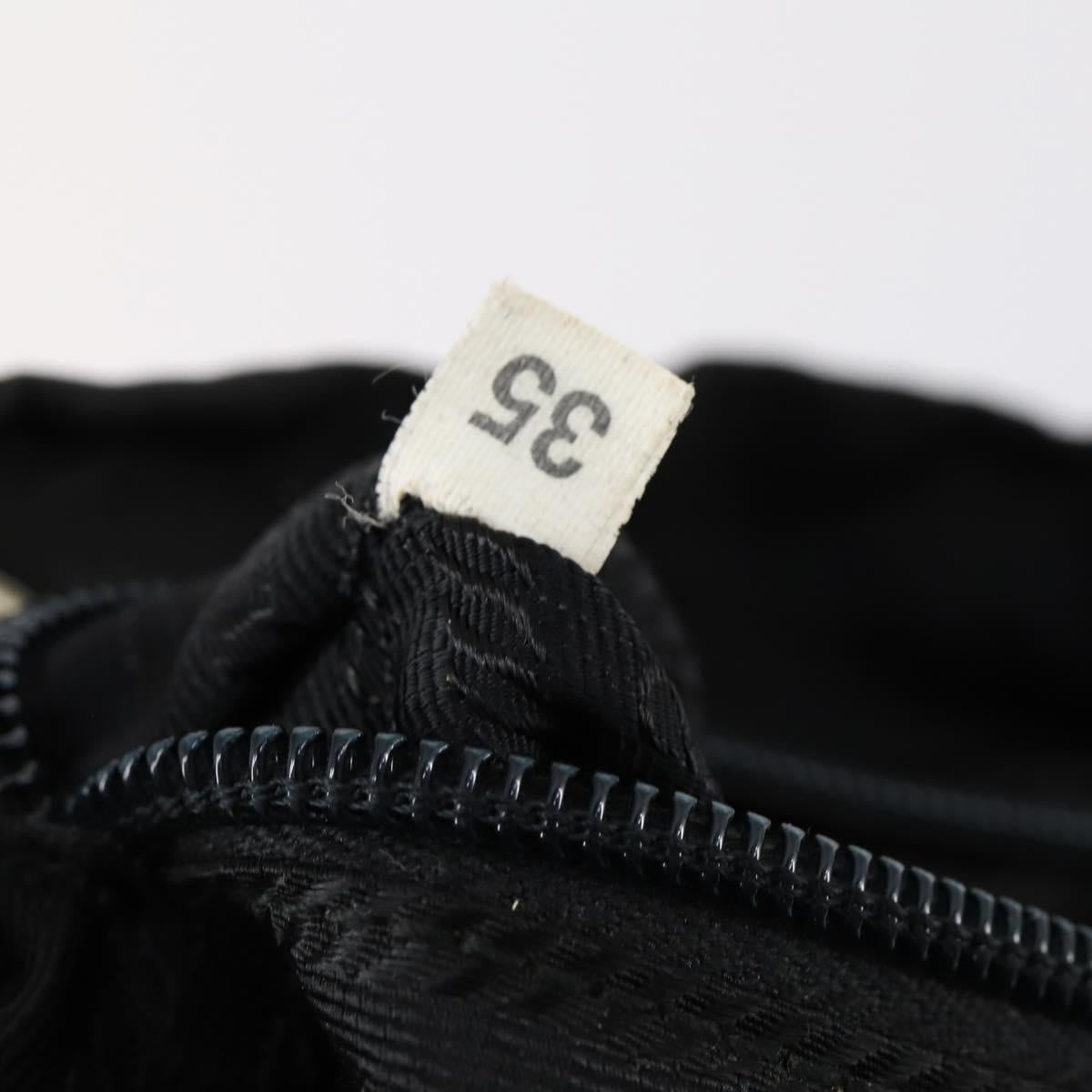 PRADA Backpack Nylon Black Silver Auth 153034