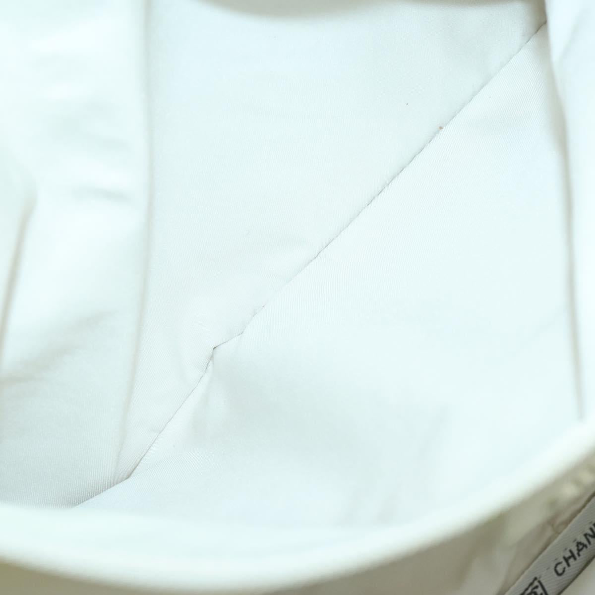 CHANEL Sports Line Shoulder Bag Canvas Gray Silver CC Auth 153037